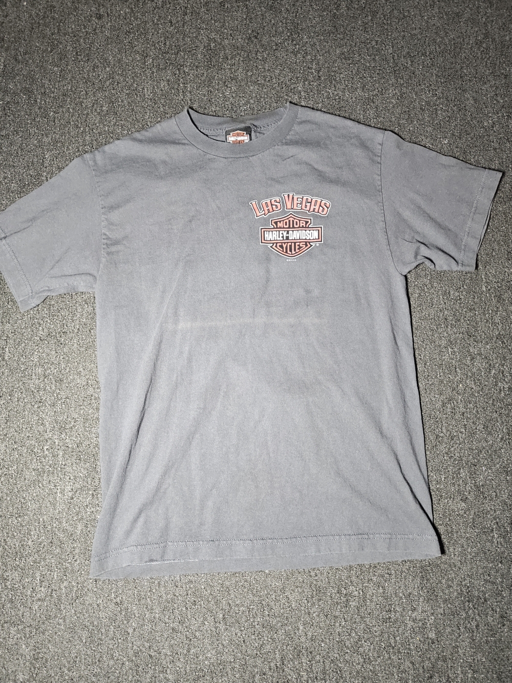 Harley Davidson Gray Las Vegas T-shirt Mens Size Medium